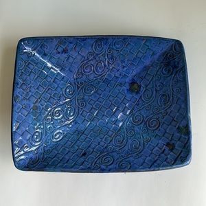 NEW Handmade Pottery Bowl in Rich Purple Blue